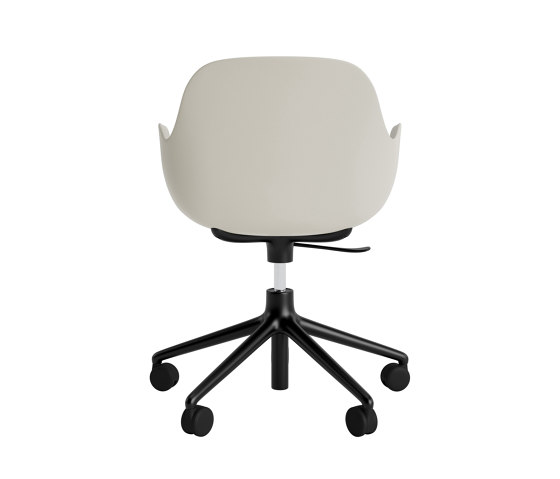 Form Armchair Swivel 5W Gas Lift Black Alu Light Grey | Chairs | Normann Copenhagen