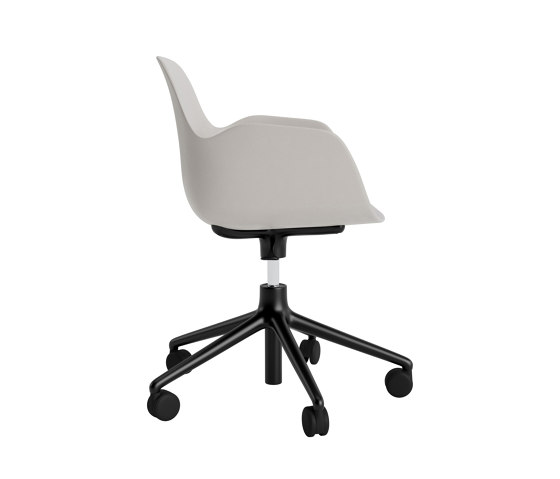 Form Armchair Swivel 5W Gas Lift Black Alu Warm Grey | Chairs | Normann Copenhagen