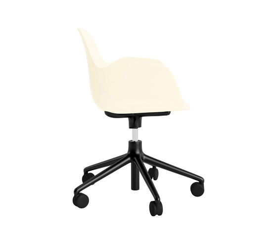 Form Armchair Swivel 5W Gas Lift Black Alu Cream | Chairs | Normann Copenhagen