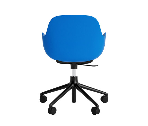 Form Armchair Swivel 5W Gas Lift Black Alu Bright Blue | Chairs | Normann Copenhagen