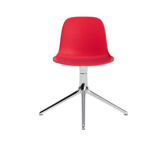 Form Chair Swivel 4L Alu Bright Red | Stühle | Normann Copenhagen