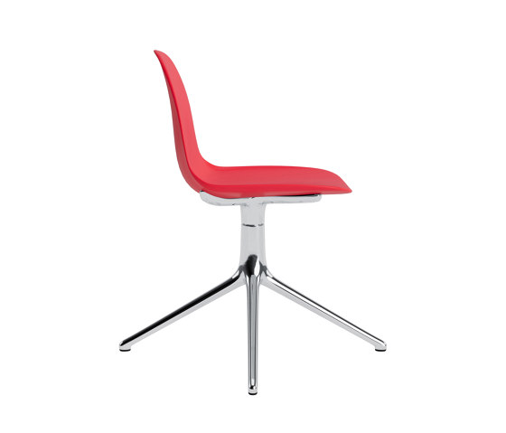 Form Chair Swivel 4L Alu Bright Red | Chaises | Normann Copenhagen