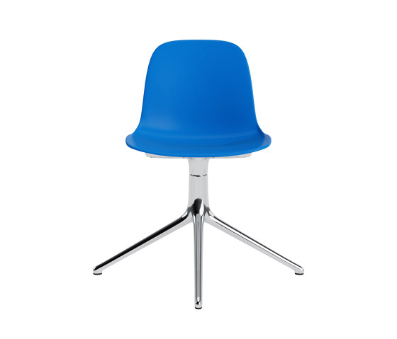 Form Chair Swivel 4L Alu Bright Blue | Chaises | Normann Copenhagen