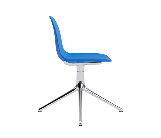 Form Chair Swivel 4L Alu Bright Blue | Chairs | Normann Copenhagen