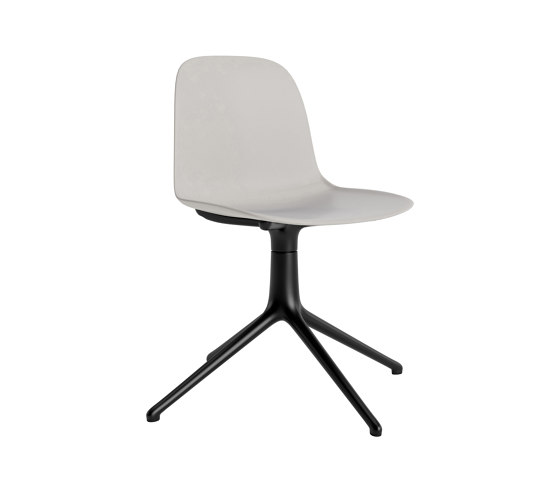 Form Chair Swivel 4L Black Alu Warm Grey | Chaises | Normann Copenhagen