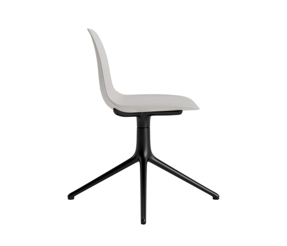 Form Chair Swivel 4L Black Alu Warm Grey | Chairs | Normann Copenhagen