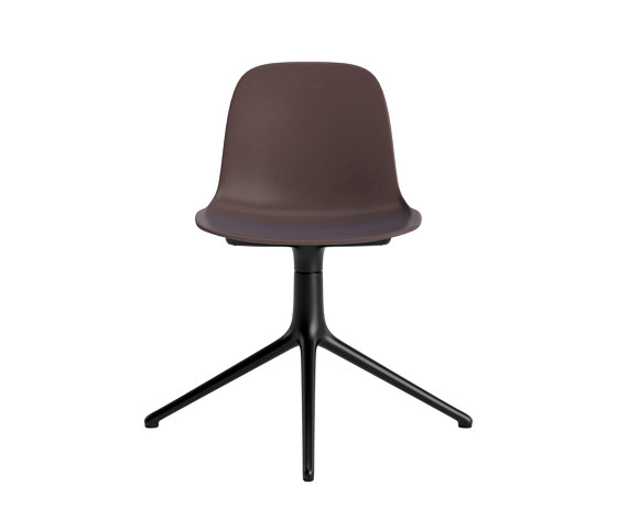 Form Chair Swivel 4L Black Alu Brown | Stühle | Normann Copenhagen