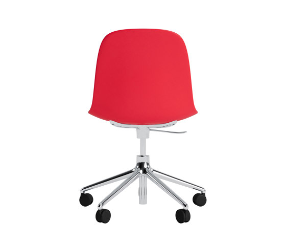Form Chair Swivel 5W Gas Lift Alu Bright Red | Stühle | Normann Copenhagen