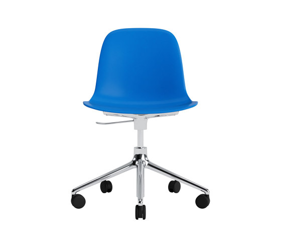 Form Chair Swivel 5W Gas Lift Alu Bright Blue | Sillas | Normann Copenhagen