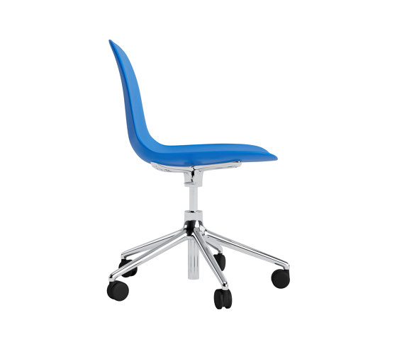 Form Chair Swivel 5W Gas Lift Alu Bright Blue | Sillas | Normann Copenhagen