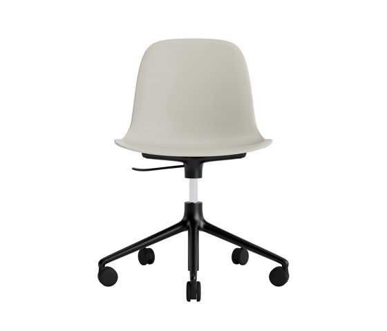 Form Chair Swivel 5W Gas Lift Black Alu Light Grey | Sillas | Normann Copenhagen