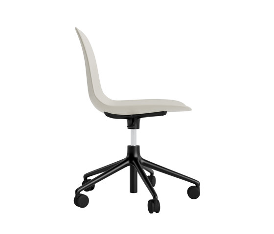 Form Chair Swivel 5W Gas Lift Black Alu Light Grey | Sillas | Normann Copenhagen