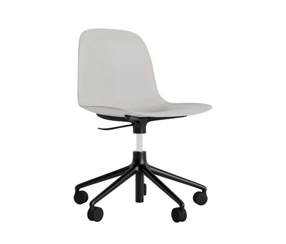 Form Chair Swivel 5W Gas Lift Black Alu Warm Grey | Chairs | Normann Copenhagen