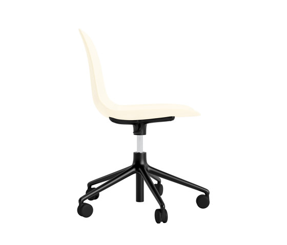 Form Chair Swivel 5W Gas Lift Black Alu Cream | Chaises | Normann Copenhagen