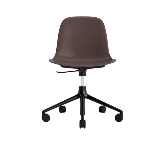 Form Chair Swivel 5W Gas Lift Black Alu Brown | Chairs | Normann Copenhagen