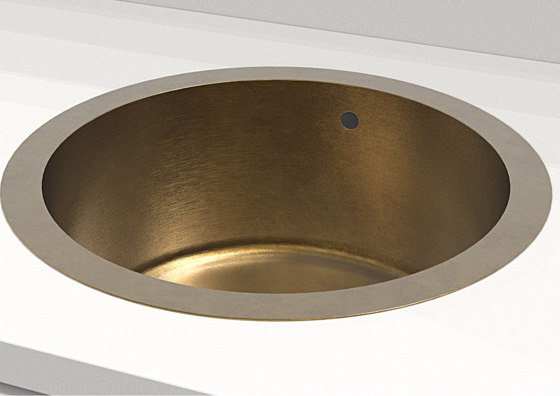 Drop-in Brass Sink URBINO 18.5" | Lavabi | AMORETTI BROTHERS