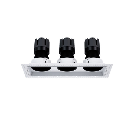 Nemo Ring - trimless 3 spot 3x10w comfort bianco matt black | Lampade soffitto incasso | PAN
