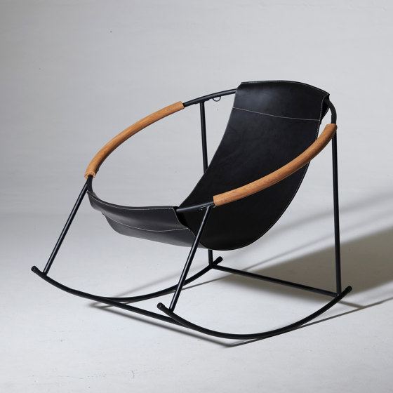 Rocking Chair / Sling Thick Leather | Armchairs | Studio Stirling