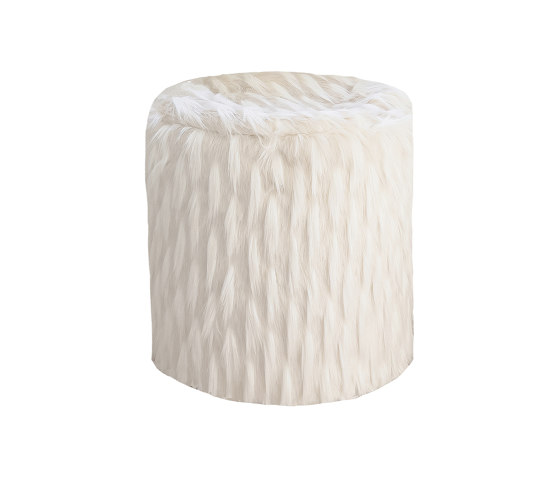 Faux fur beanbag | Faux fur stool - White | Stools | MX HOME