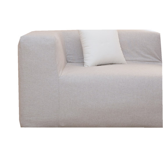 Indoor modular sofa | Modular corner sofa - Removable cover 5/6 seater - Linen | Sofas | MX HOME