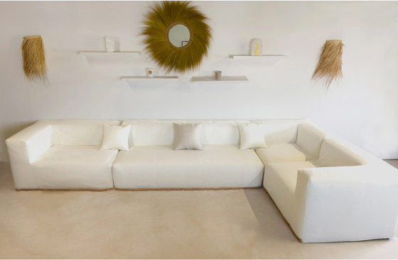 Innensofa | Ecksofa modular abnehmbar 5/6 Sitzer, weiß | Sofas | MX HOME