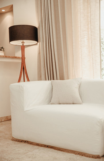 Innensofa | Indoor-Sofa modular abnehmbar mit Jutefransen 4/5 Sitzer, weiß | Sofas | MX HOME