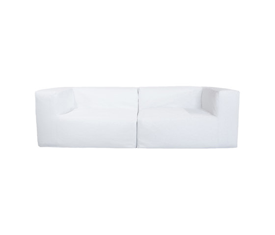 Outdoor sofa | Outdoor modular sofa - Removable cover 3 seater - White | Sofas | MX HOME