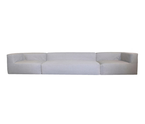 Outdoor sofa | Outdoor modular sofa - Removable cover 5/6 seater - Linen | Sofas | MX HOME