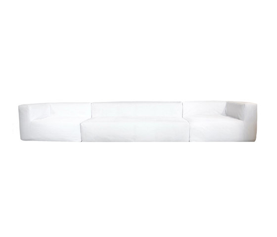 Outdoor-Sofa | Outdoor-Sofa modular abnehmbar 5/6 Sitzer, weiß | Sofas | MX HOME