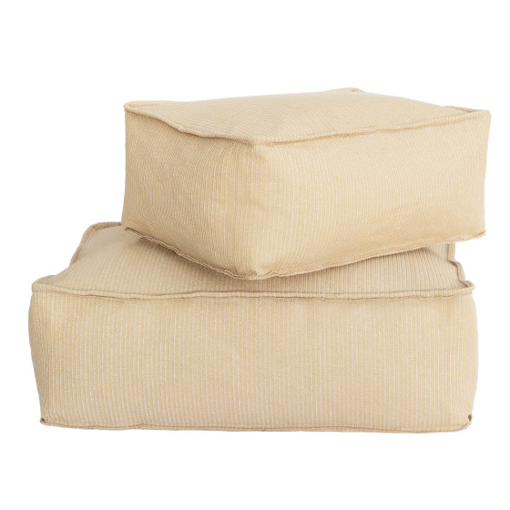 Outdoor pouff | Raffia-effect floor cushions S - Outdoor | Cushions | MX HOME
