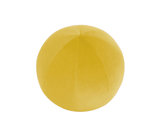 Cuscino in velluto | Cuscino sfera in velluto giallo | Cuscini | MX HOME