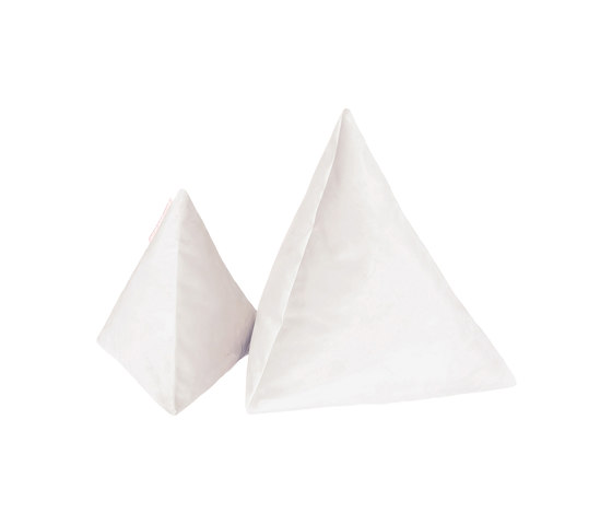 Cuscino in velluto | Set di 2 cuscini piramide in velluto in bianco | Cuscini | MX HOME
