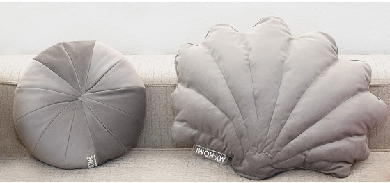 Velvet cushion | Velvet shell cushion - Grey | Cushions | MX HOME