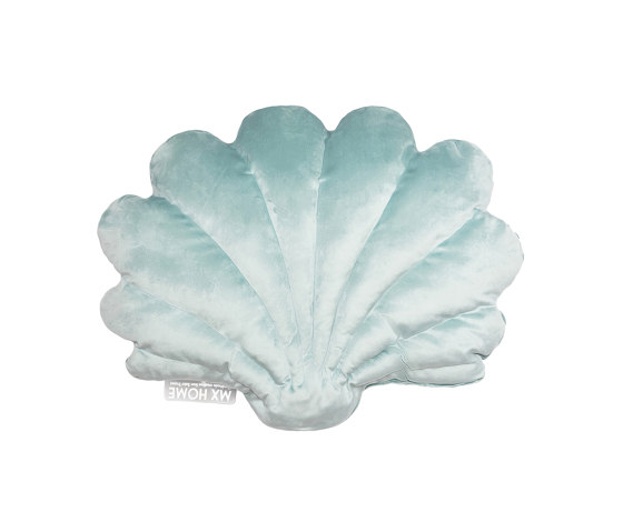 Cuscino in velluto | Cuscino conchiglia in velluto blu | Cuscini | MX HOME