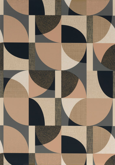 BARILLET ANTHRACITE/NUDE | Wall coverings / wallpapers | Casamance