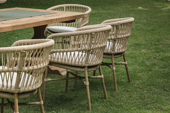 Ginevra Dining Armchair-Rafia Texture  | Stühle | cbdesign