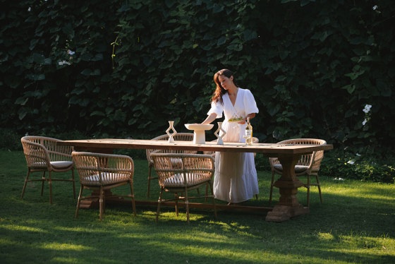 Ginevra Dining Armchair-Rafia Texture  | Stühle | cbdesign