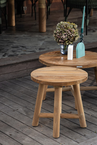 Ubud Stripes Coffee Table D45 Teak Top  | Beistelltische | cbdesign