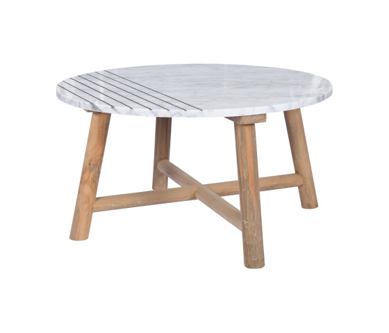 Ubud Stripes Coffee Table D75 Marble Top  | Coffee tables | cbdesign