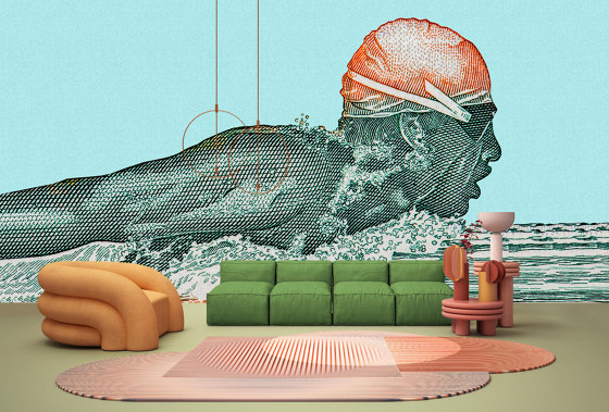 Walls By Patel 4 | Tapete Playful Futurism | Aquaman | Wandbeläge / Tapeten | Architects Paper