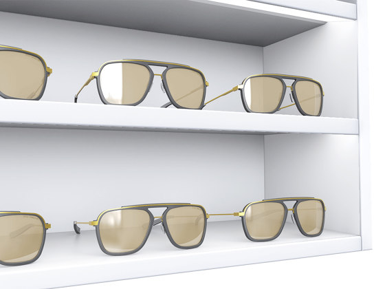 Carré Steel Horizontal Eyewear Display 15 positions  | Display stands | Top Vision
