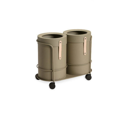 Bt S Set Olive/Trolley + 2 Pcs Bins | Cubos basura / Papeleras | MIZETTO