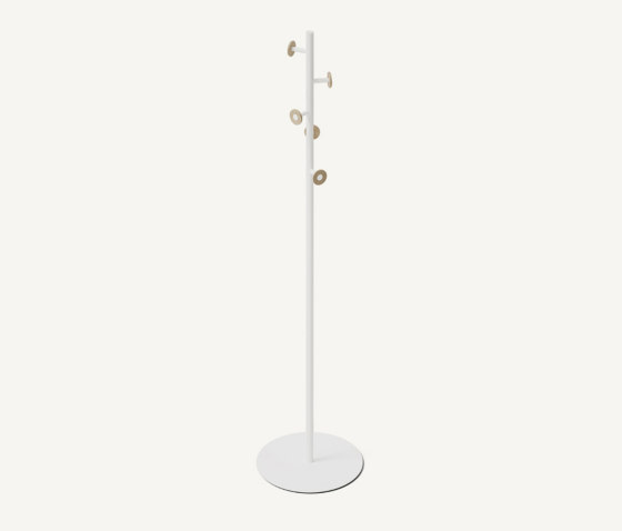 Bloom Floor Single Coat Rack Signal White | Garderoben | MIZETTO