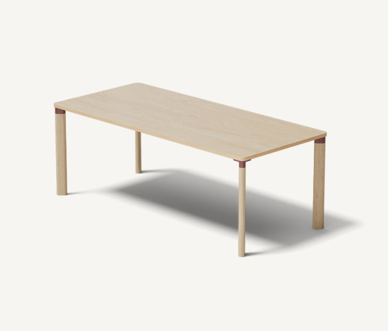 Enfold Table Ash/Deep Burgundy | Dining tables | MIZETTO