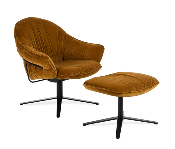 Marie  Lounge Chair with X-Base Frame | Sillones | FREIFRAU MANUFAKTUR