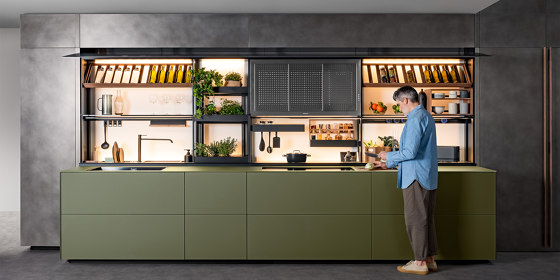 Artematica Vitrum with New Logica and hidden balance | Compact kitchens | Valcucine