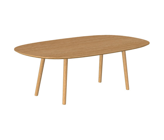 Fly Table Wooden Legs Meeting Elliptic | Tavoli contract | Sellex