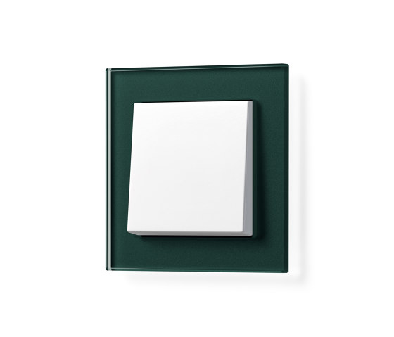 A CREATION Switch in emerald green | Interrupteurs à bouton poussoir | JUNG