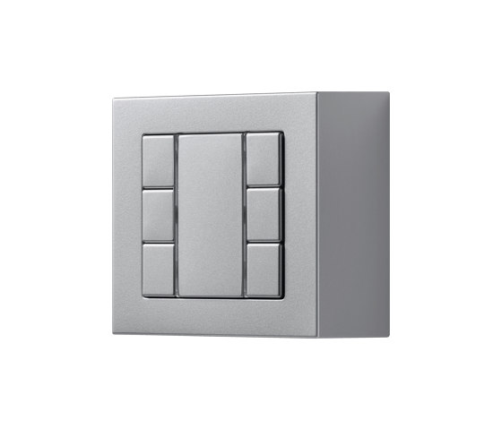 A CUBE KNX compact room controller F 50 in aluminium | KNX-Systems | JUNG