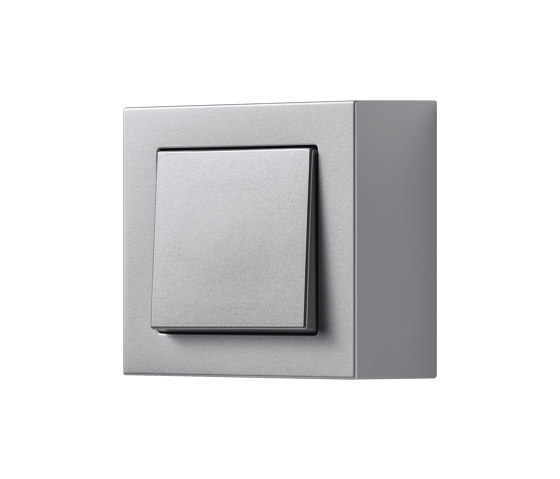 A CUBE switch in aluminium | Push-button switches | JUNG